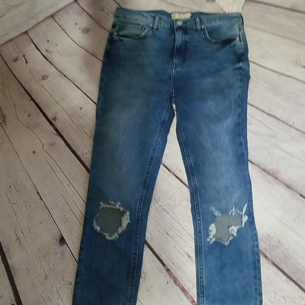 NWT Free people We the Free - busted knee skinny size 30L